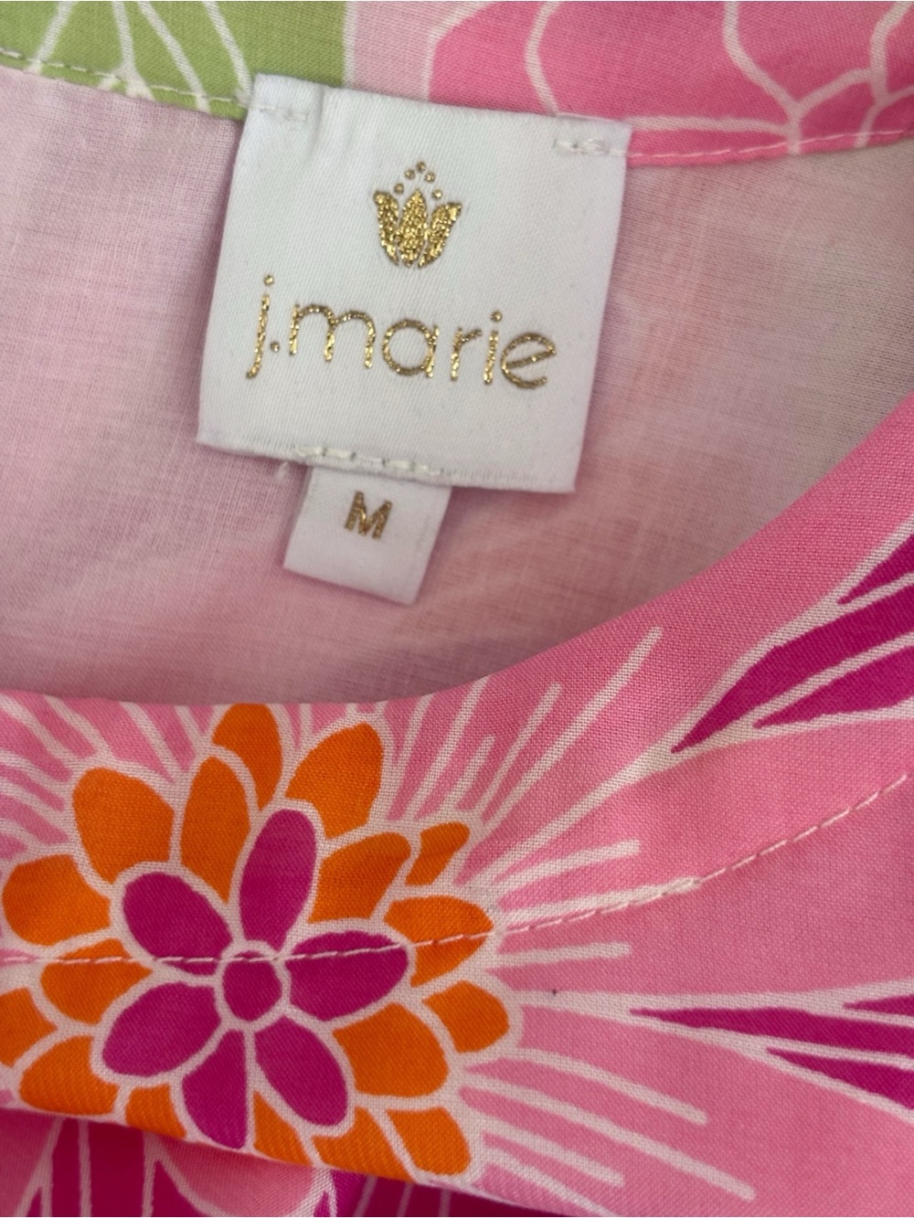 J.Marie Leilani Floral Bubble Top Medium NWOT Summer Resortwear - Picture 7 of 8